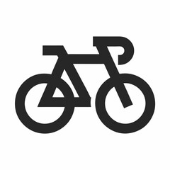 Minimalist Bicycle Icon Vector Design.