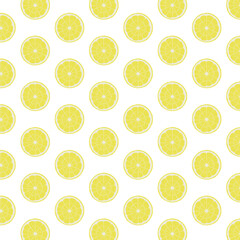 背景パターン：レモン_輪切り