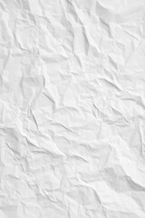 Fototapeta premium Crumpled white paper texture with visible folds and creases, creating a distressed and wrinkled background effect.