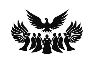 Pentecost Silhouettes Art Vector Set for Christian Holy Spirit and Religious Design