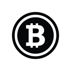 Obraz premium Minimal Bitcoin Logo Icon – Cryptocurrency Symbol Collection Vector
