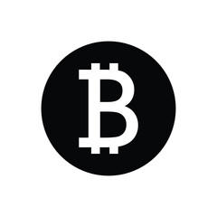 Minimal Bitcoin Logo Icon – Cryptocurrency Symbol Collection Vector