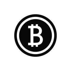 Minimal Bitcoin Logo Icon – Cryptocurrency Symbol Collection Vector