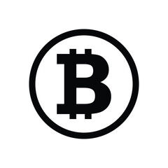 Minimal Bitcoin Symbol in Circle Logo Icon – Cryptocurrency  Coin Collection Vector