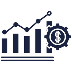 growth icon blue style