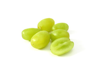 Fresh green seedless grapes