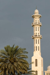 Obraz premium Jamea Alrahman Alraheem is a serene mosque known for its elegant design and peaceful atmosphere, ideal for prayer and reflection.