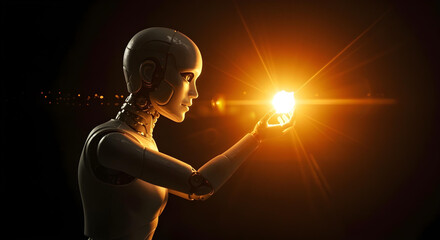 an intelligence artificiel robot  background create with ai