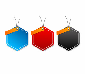 Set of sale tags and labels, template shopping labels.