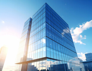 Obraz premium Modern Cube Skyscraper Cityscape