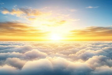 Sunrise above clouds