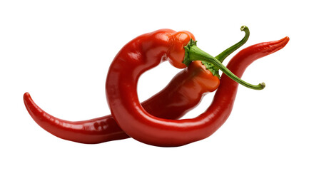 Red Chili Pepper Against Transparent Background