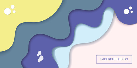 abstract colorful papercut background design