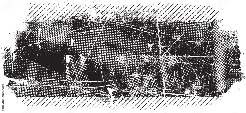 Poster Grunge textured banner with rough edges. Speckled texture. Overlay grunge texture . Simply place texture over any object to create grunge effect . Banner with scratched surface for your design. 