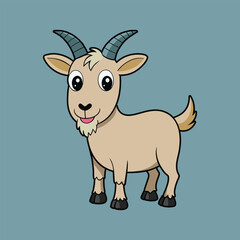 Fototapeta premium vector illustration of a goat