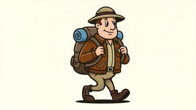 Cartoon Hiker: A Joyful Journey into Nature's Embrace