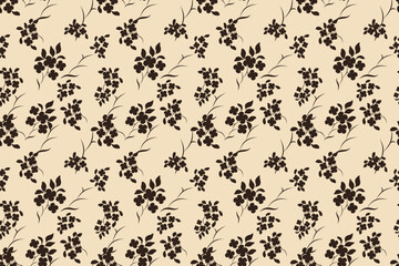 Seamless abstract flower blooming design. Pattern with floral seamless. Grunge textured abstract art vector with flower and plants in watercolor style.