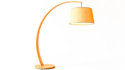 arc floor lamp isolated on white background