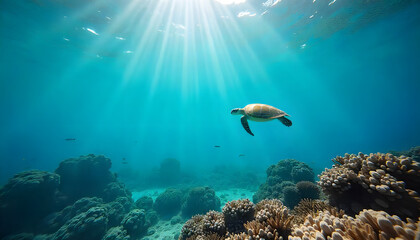 Fototapeta premium coral reef in the sea