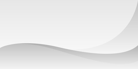 Abstract Clean White Wave Background with Smooth Gradient Layers