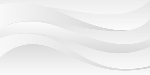 Abstract Clean White Wave Background with Smooth Gradient Layers