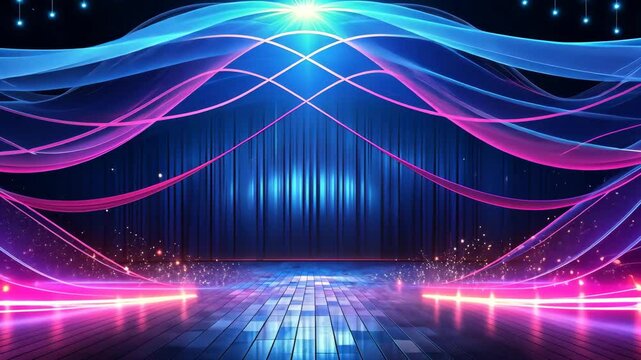 Neon Lights Dance Across a Vibrant Stage A Spectacle of Color and Energy