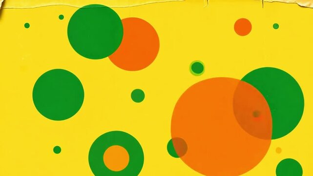 Vibrant colorful Easter eggs display a seamless pattern of circles and geometric shapes in retro style, animation in 4k, Generative AI