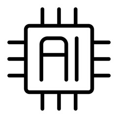 Obraz premium ai chip icon