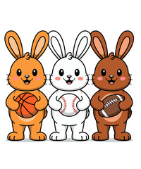 Rabbit funny sport lover
