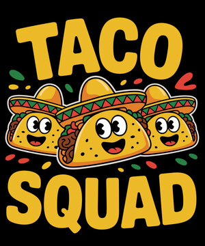 Naklejki Taco squad funny tacos lover