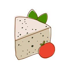 Roquefort Cheese Illustration