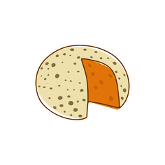 Mimolette Cheese Illustration 