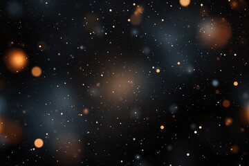 Obraz premium Mystical Dark Background with Floating Orange and White Light Particles