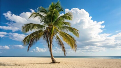 Fototapeta premium tropical beach with palm trees