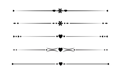 Text Divider Vectors. Separator vintage. decorative line.	
