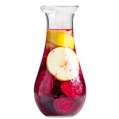 Beetroot Apple Detox Drink Isolated on Transparent Background