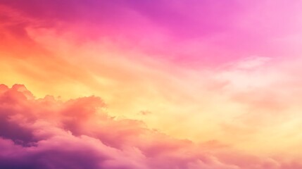 Fototapeta premium Vibrant colorful cloudscape with soft, blended hues.