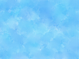 Fototapeta premium 爽やかな青色の水彩背景 滲み ブルー