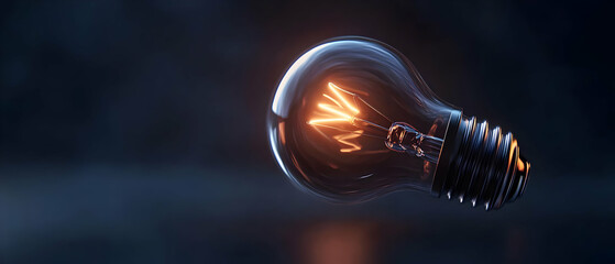 Glowing Light Bulb Abstract Design