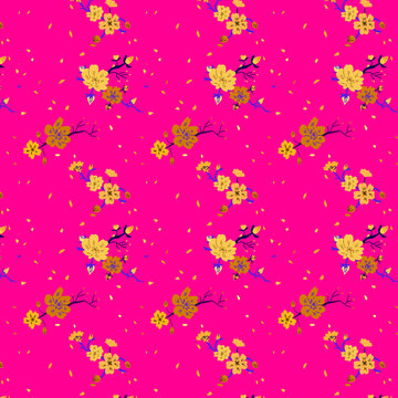 Motif Branche de Cerisier rose