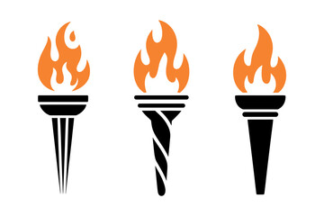 Torch flame vector illustration olympic symbol