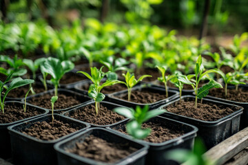 seedlings in the garden