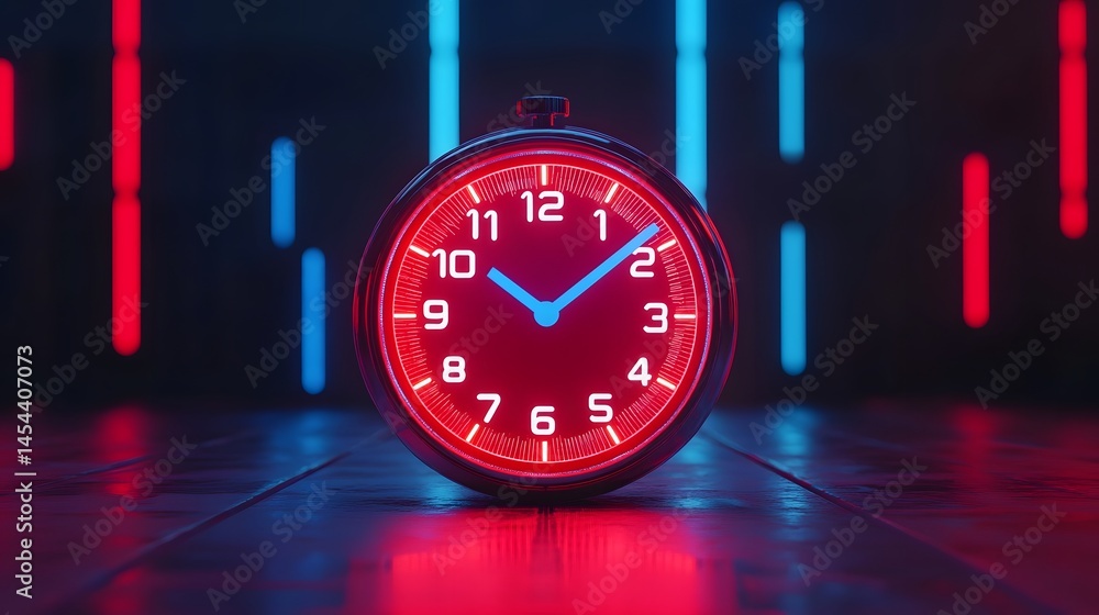 Poster digital clock displaying the current time