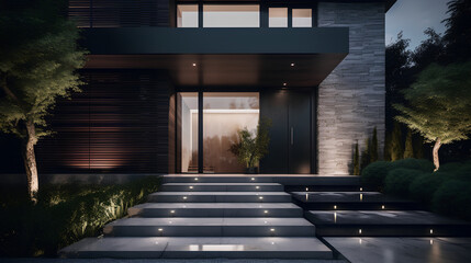 entrance to the house