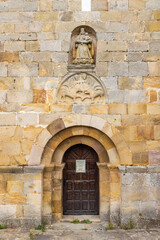 Fototapeta premium Church of Santa Maria de Retortillo (Iglesia de Santa Maria), Juliobriga, Campoo de Enmedio, Matamorosa, Cantabria, Spain