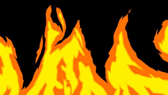 Fire Bursting Cartoon Transition