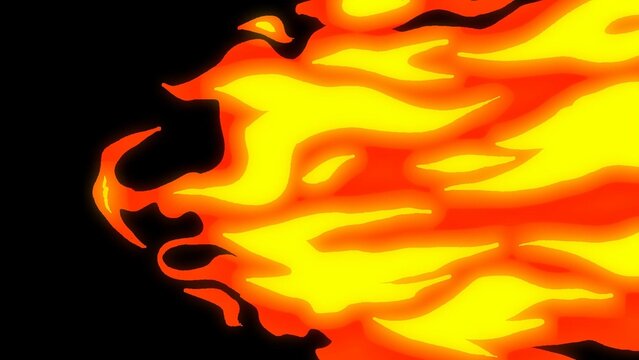 Smooth Anime Hand Drawn Cartoon Fire Transition