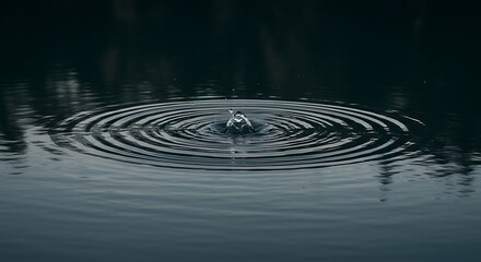 Water Drop Creating Ripples