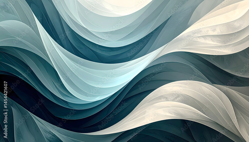 Poster abstract smooth waving gradient lines creates visual harmony and depth a serene backdrop wallpaper f