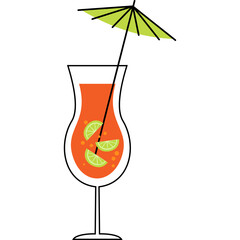 Cocktail Glass Summer Drink